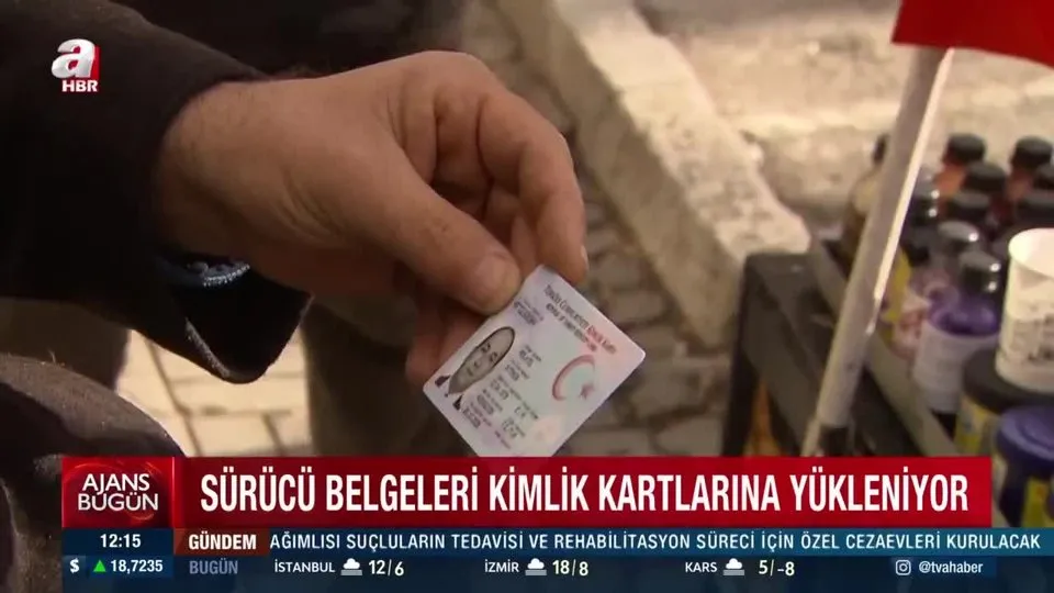 Sürücü belgeleri kimlik kartlarına yükleniyor