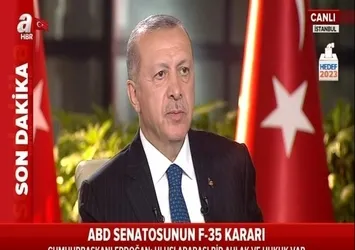 Cumhurbaşkanı Erdoğan'dan flaş F-35 açıklaması