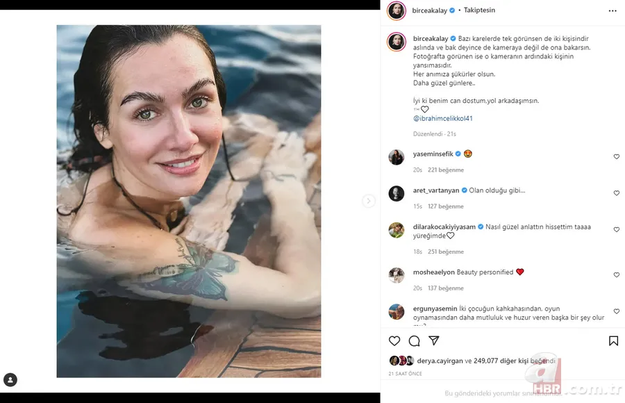 İbrahim Çelikkol ile aşk yaşadığı iddiası sonrası Birce Akalay’dan olay paylaşım 8