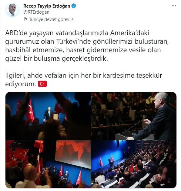 Başkan Erdoğan Türk vatandaşlarıyla bir araya geldi
