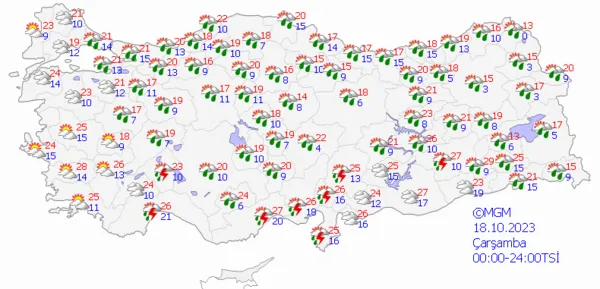 1697350442426.png Son dakika: Meteoroloji o iller için gün verdi! Toz taşınımı ve sağanak yağış birlikte geliyor! İşte illere göre güncel hava durumu... - 9