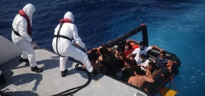 Muğla’da Yunanistan’ın geri püskürttüğü 32 kaçak göçmen kurtarıldı