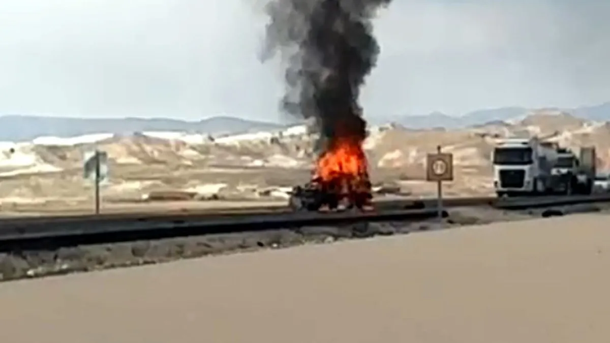 Ankara'da feci kaza! Yanan aracın sürücüsü öldü