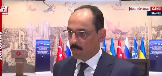 Cumhurbaşkanlığı Sözcüsü Kalın’dan A Haber’de “Tahıl Koridoru Anlaşması” açıklaması: Türk diplomasisinin tarihi başarısı