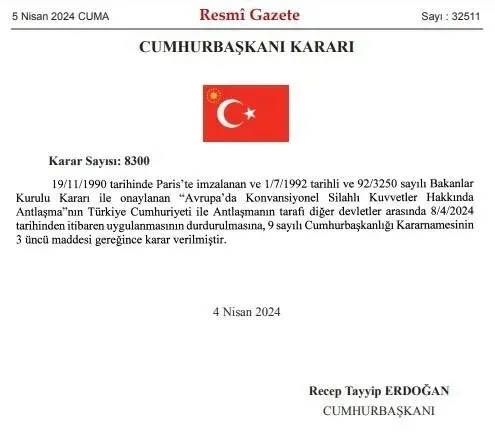 1712336052291.jpeg Türkiye "Avrupa'da Konvansiyonel Silahlı Kuvvetler Antlaşması"ndan çekildi! Dışişleri'nin açıklamasındaki Rusya detayı - 1