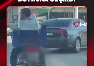 MERDİVENİ BOYNUNA GEÇİRDİ