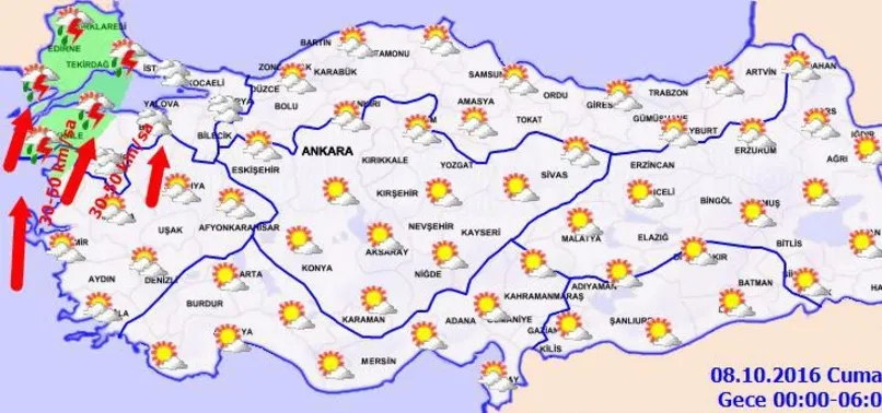 Haftasonu İstanbul yağışlı