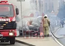 Elektrikli otomobil alev alev yandı