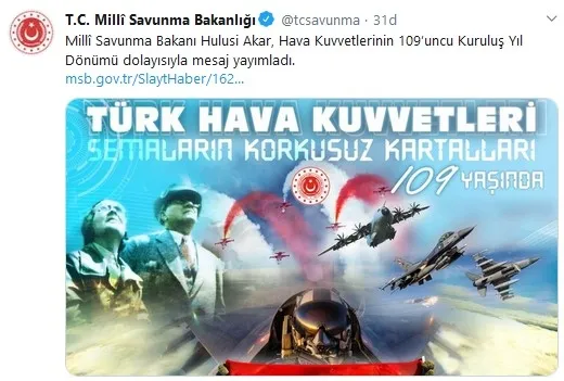 Milli Savunma Bakanı Hulusi Akar: Hava Kuvvetleri'miz dünyanın önde gelen kuvvetleri arasında - 1