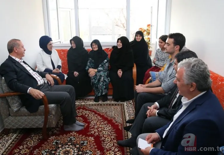 Cumhurbaşkanı Erdoğan'dan şehit ailelerine ziyaret 8