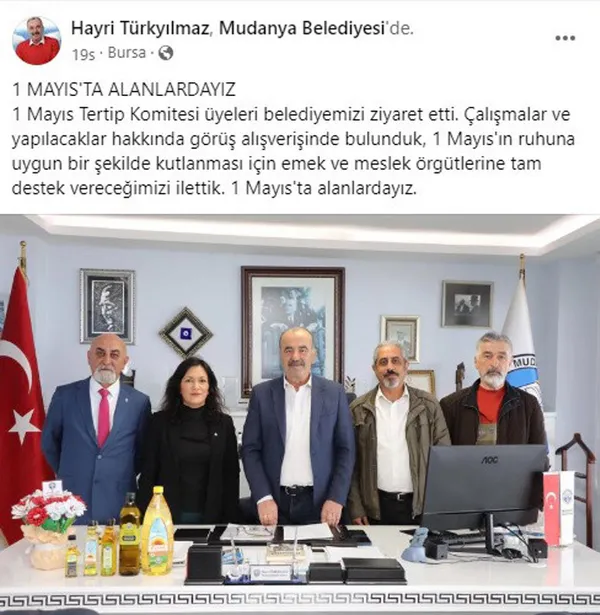 İşçileri kovmakla tehdit eden Mudanya Belediye Başkanı CHP’li Hayri Türkyılmaz 1 Mayıs işçi bayramını kutladı!