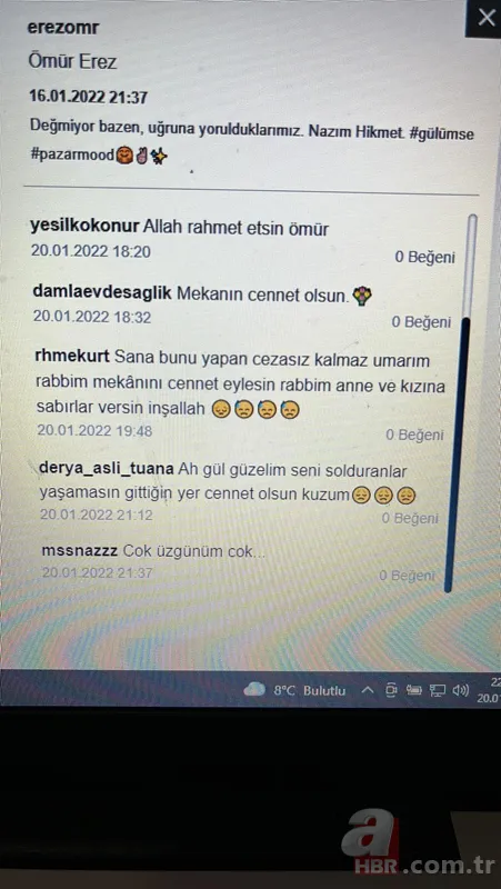 Hemşire Ömür Erez'in öldürülmeden dakikalar önce yaptığı son paylaşım yürekleri dağladı! Kahreden detay 13