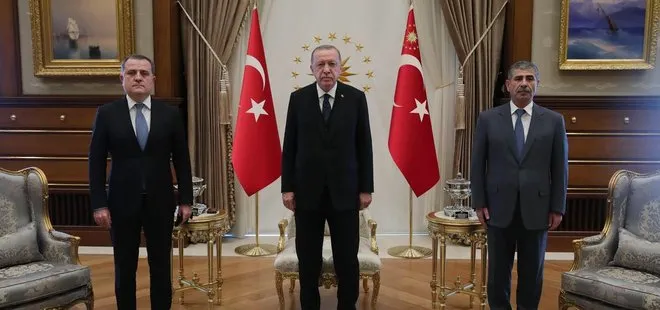Başkan Erdoğan, Ceyhun Bayramov ile Zakir Hasanov’u kabul etti