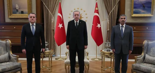 Başkan Erdoğan, Ceyhun Bayramov ile Zakir Hasanov’u kabul etti