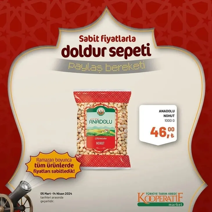 Tarım Kredi Market 30 Mart indirim kataloğu yayınladı! Kaşar peynir 205,00 TL’ye, tost peyniri 185,00 TL’ye, tereyağı 259,00 TL’ye, süt 22,50 TL’ye satışta