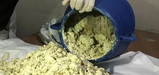 Van’da otlu peynir dolu bidondan 33 kilo eroin çıktı