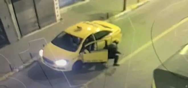 İstanbul’da taksi gaspı! Arkasına bile bakmadan kaçtı