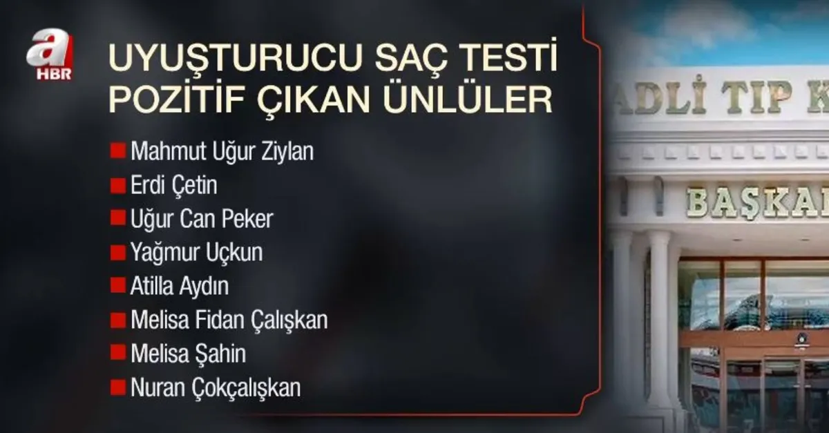 15 ünlünün uyuşturucu testi pozitif çıktı