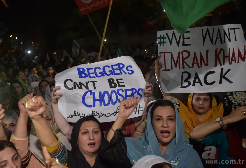 Imran Khan'ın destekçileri Pakistan'da sokağa döküldü! Muhalefete "ABD'nin hainleri" tepkisi 16