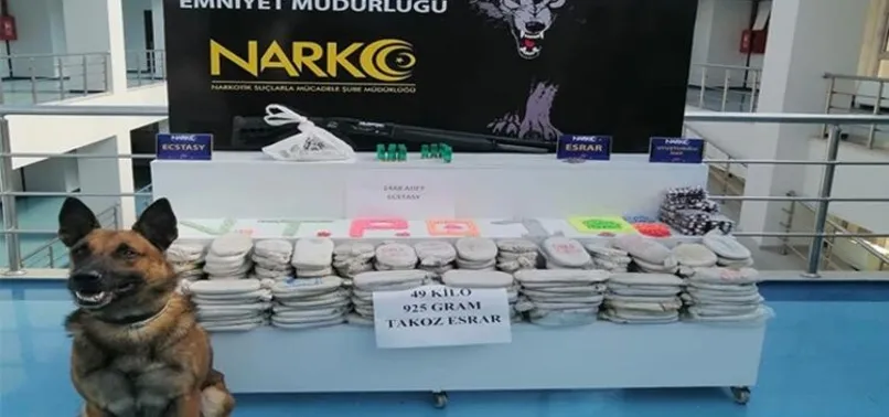 Adana'da 50 kilo esrar ele geçirildi