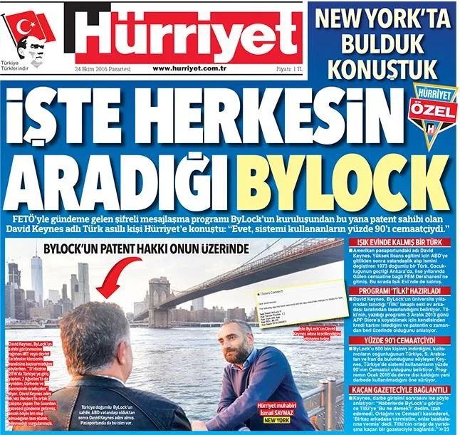 Hürriyet'e mahkemeden ByLock tokadı - 1