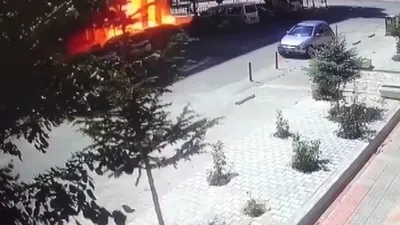 İş yerinde patlama! Dehşet anları kamerada