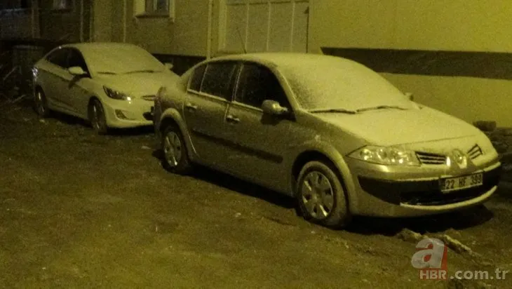 Kar yağışı yurda giriş yaptı! Edirne’de kar yağışı başladı...
