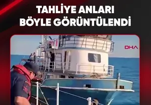 TAHLİYE ANLARI BÖYLE GÖRÜNTÜLENDİ