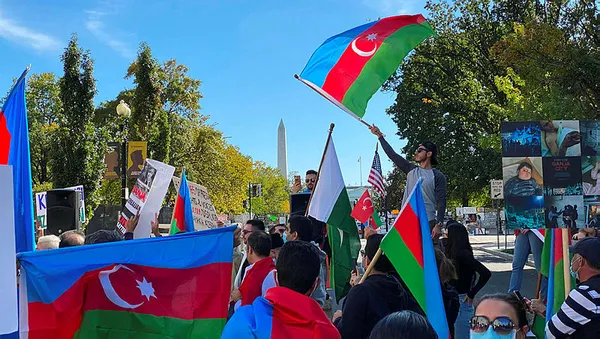 Beyaz Saray önünde Azerbaycan'a destek mitingi - 2