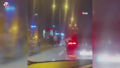 D-100’de makas atan otomobil takla attı