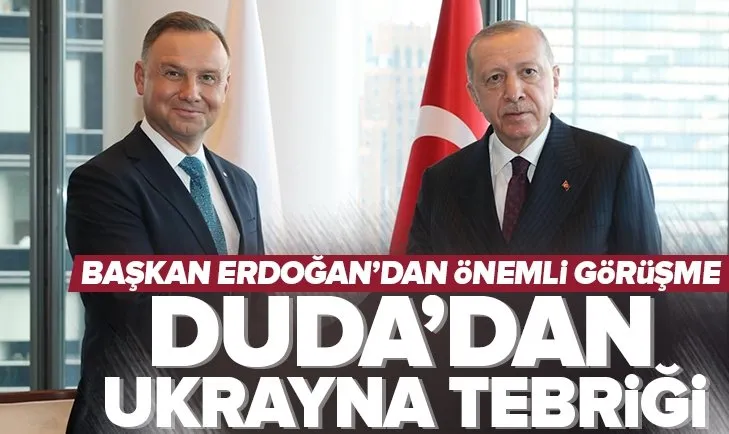 Son dakika: Başkan Erdoğan Polonya Cumhurbaşkanı Andrzej Duda ile görüştü