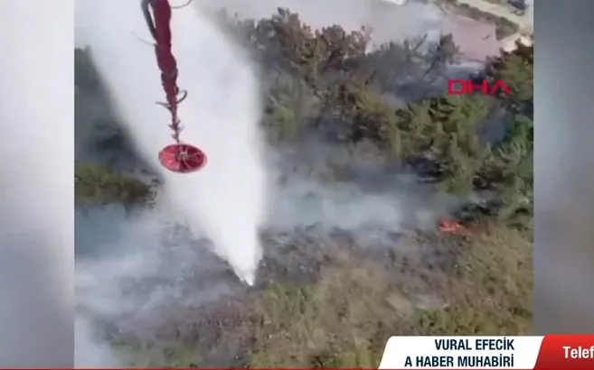 Muğla Marmaris’te orman yangını