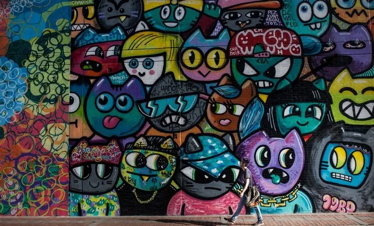 Bogota’daki grafitili mahalle