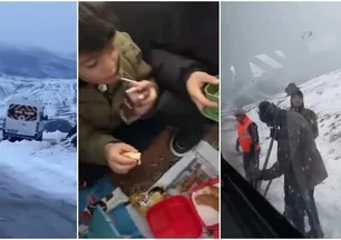 Erzincan'da servis kara saplandı