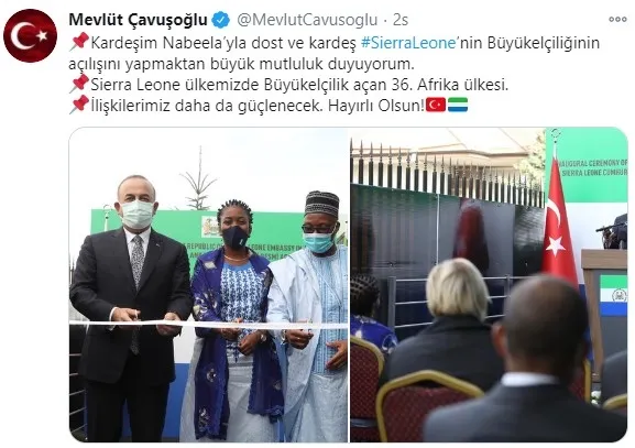 Sierra Leone Cumhuriyeti'nin Ankara Büyükelçiliği törenle açıldı - 1