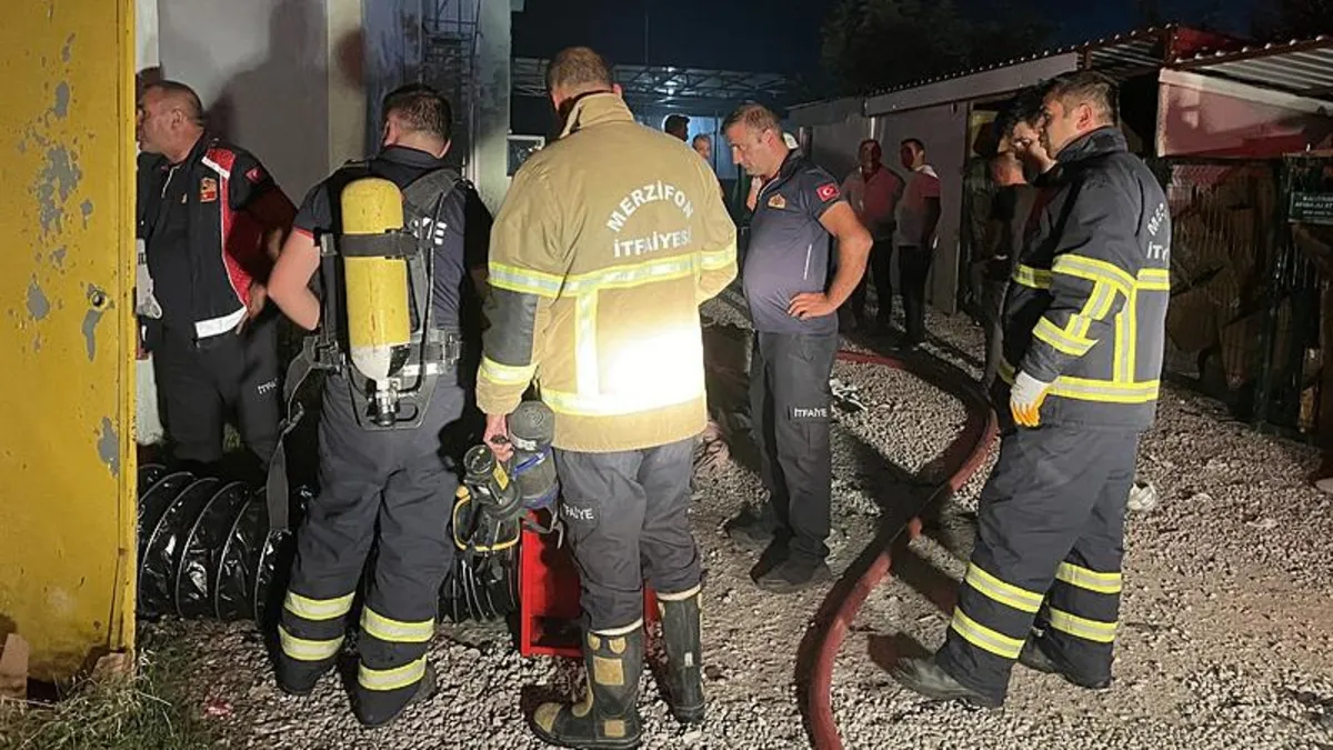 Amasya'da tekstil fabrikasında yangın