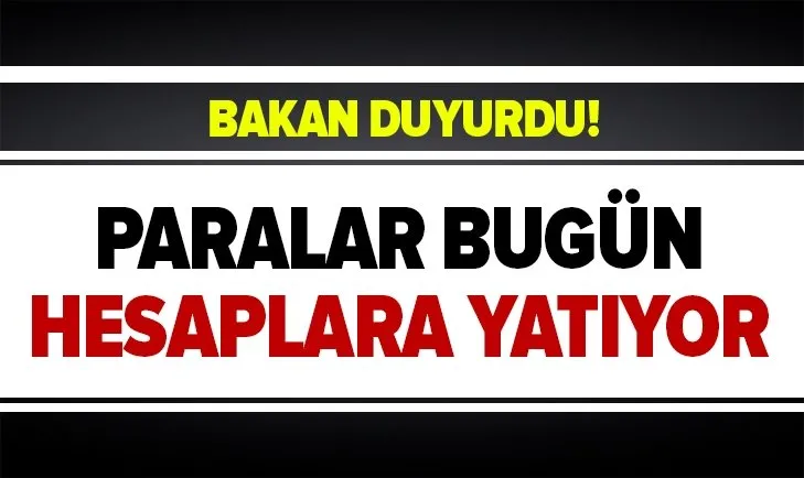 Son dakika: Bakan Zehra Zümrüt Selçuk duyurdu: Bugün hesaplara yatacak