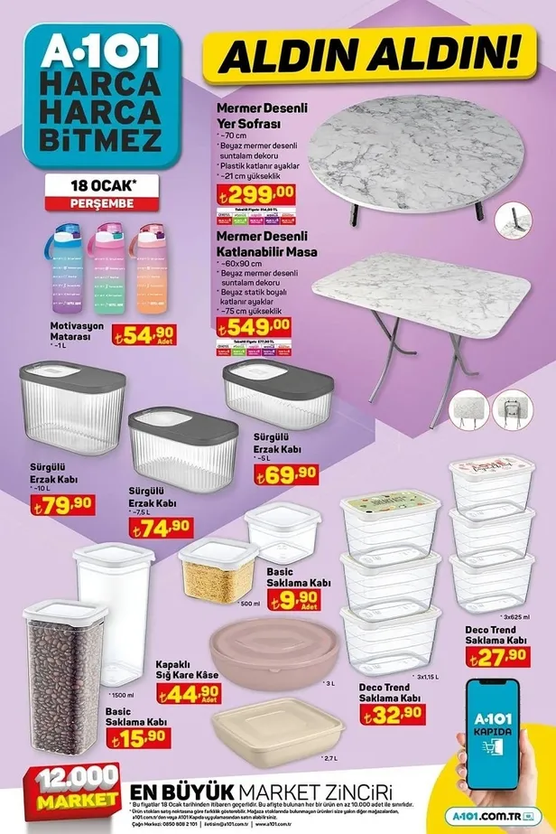 19 Ocak A101 aktüel ürünler kataloğu! A101’de Akıllı TV, Canon yazıcı, Elektrikli Motor, Kiwi hava nemlendirici cazip fiyatlarla satışta