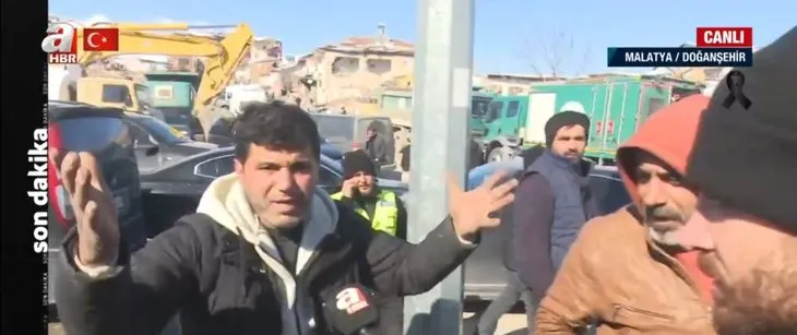İşte depremin yıktığı Doğanşehir! A Haber canlı yayınında vatandaş böyle seslendi: Devlet burada her şey burada