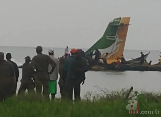 Tanzanya'da yolcu uçağı Viktorya Gölü'ne düştü! Korkutan görüntüler 4