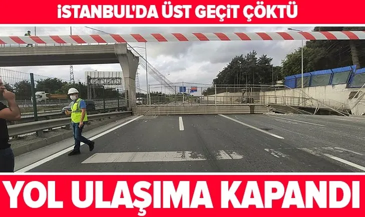 Son dakika: İstanbul Eyüpsultan'da üst geçit çöktü