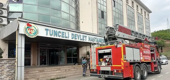 Tunceli Devlet Hastanesi'nde yangın paniği! Hastalar tahliye edildi