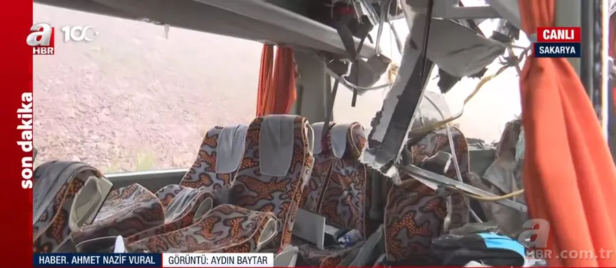 Kuzey Marmara Otoyolu'nda katliam gibi kaza! 7 araç birbirine girdi | A Haber olay yerinde! İşte otobüsün son hali 25