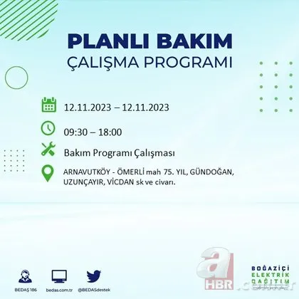 İstanbul’da pazar günü elektrik kesintisi! Tam 13 ilçede yaşanacak! İşte o mahallelerin listesi...
