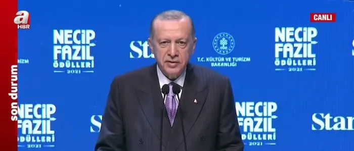 Başkan Erdoğan’dan Necip Fazıl Ödülleri’nde önemli açıklamalar
