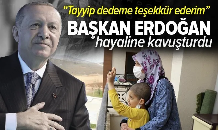 Küçük Taha hayalindeki balkonlu eve kavuştu: Tayyip dedeme teşekkür ederim