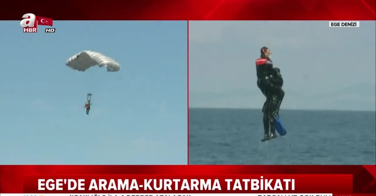 Ege Denizi'nde gerçeğini aratmayan tatbikattan nefes kesen görüntüler | Video