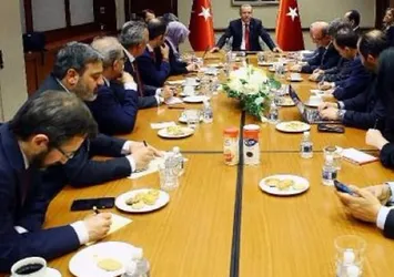 Erdoğan ABD'de gazeteciler ile sohbet etti