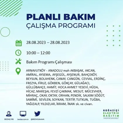 BEDAŞ duyurdu! İstanbul’da çok sayıda ilçede elektrik kesintisi yaşanacak
