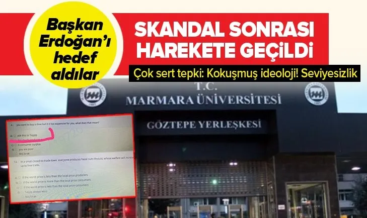 Marmara Üniversitesi'ndeki bir öğretim görevlisinde Başkan Erdoğan'a hakaret